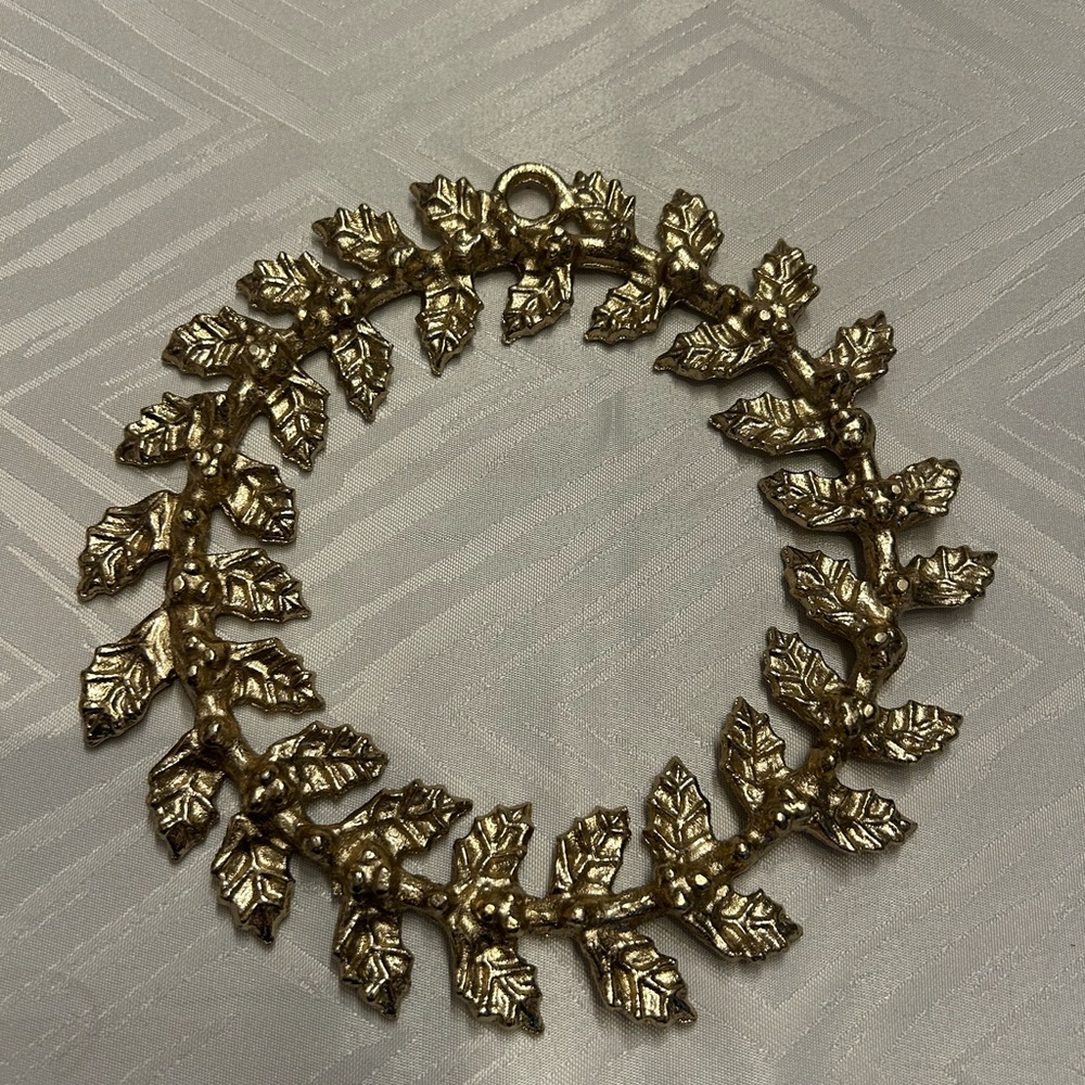 Opalhouse Gold Holly Berry Christmas Hanging Wreath